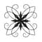 Glitzhome® 20" Traditional Clematis Pattern Iron Scroll Outdoor Wall Decor